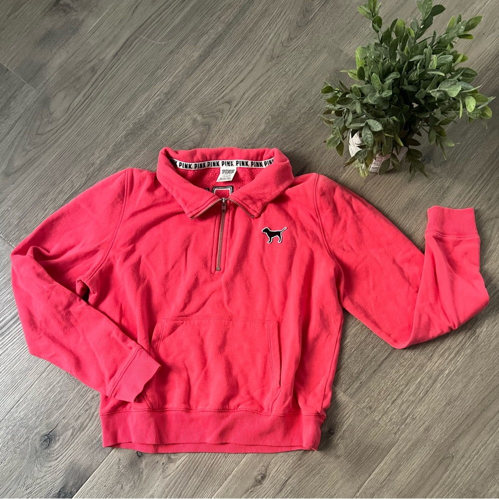 Victoria's Secret Pink Zip-Up with Dog Emblem